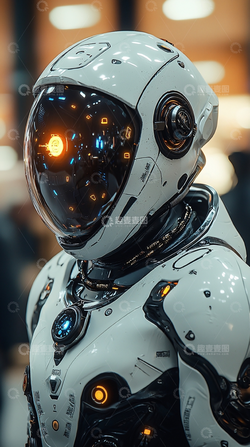 高清大图下载【趣麦麦图】未来科技感宇航员头盔
