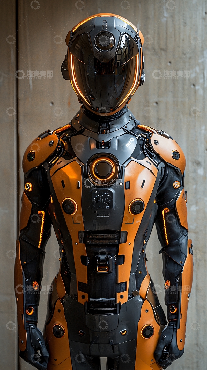 高清大图下载【趣麦麦图】未来科技感装甲战士