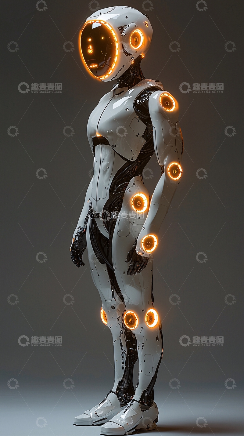 高清大图下载【趣麦麦图】未来科技感机器人