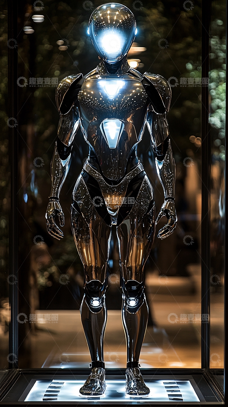高清大图下载【趣麦麦图】未来感金属机器人