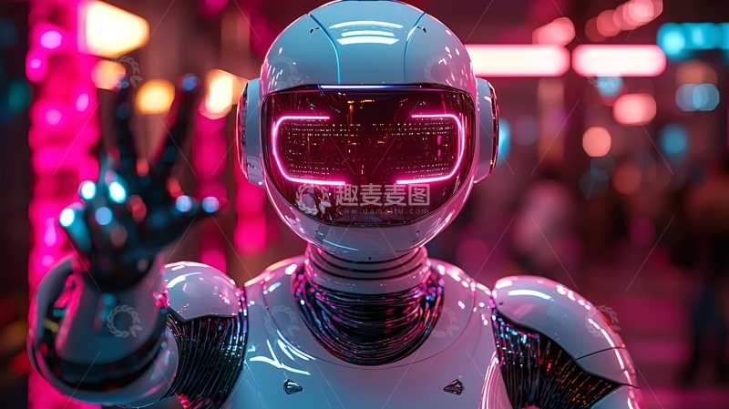 高清大图下载【趣麦麦图】未来科技感机器人