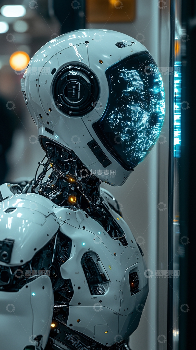 高清大图下载【趣麦麦图】未来科技感机器人