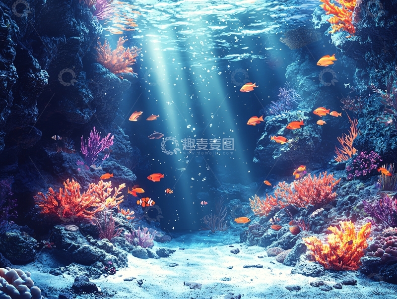 高清大图下载【趣麦麦图】海底阳光