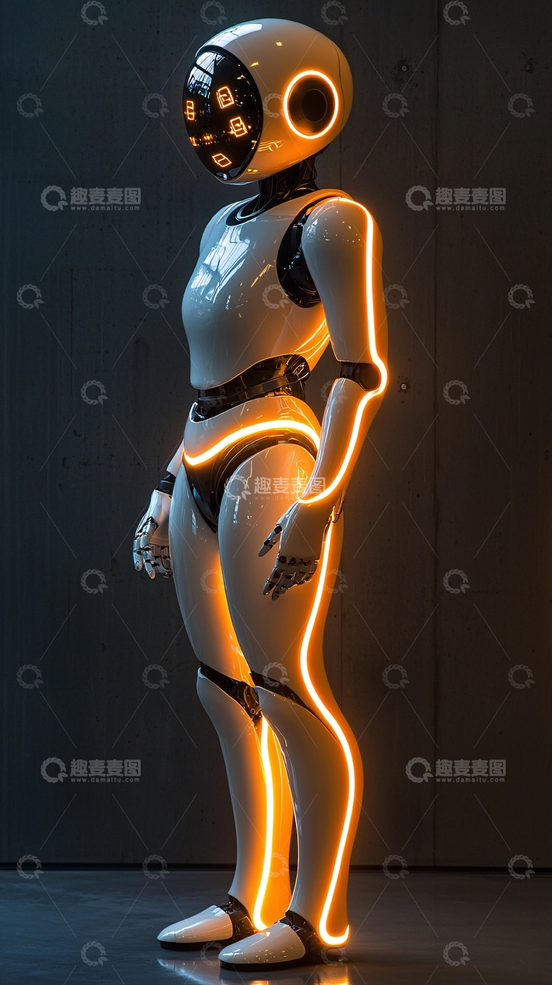 高清大图下载【趣麦麦图】未来感机器人