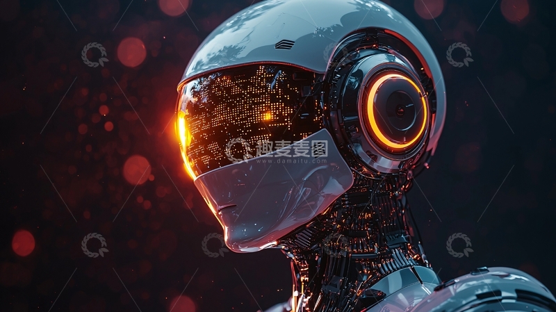 高清大图下载【趣麦麦图】未来科技感机器人