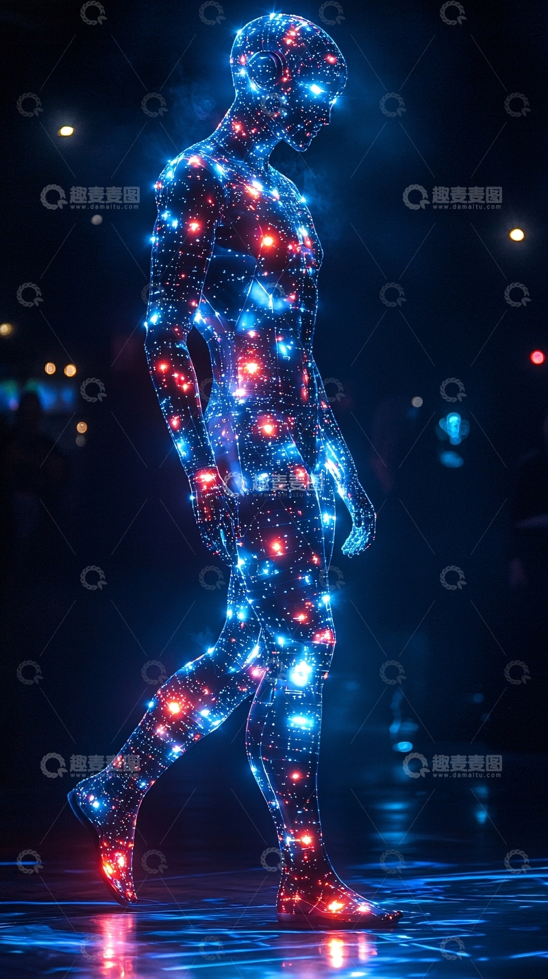高清大图下载【趣麦麦图】发光人体