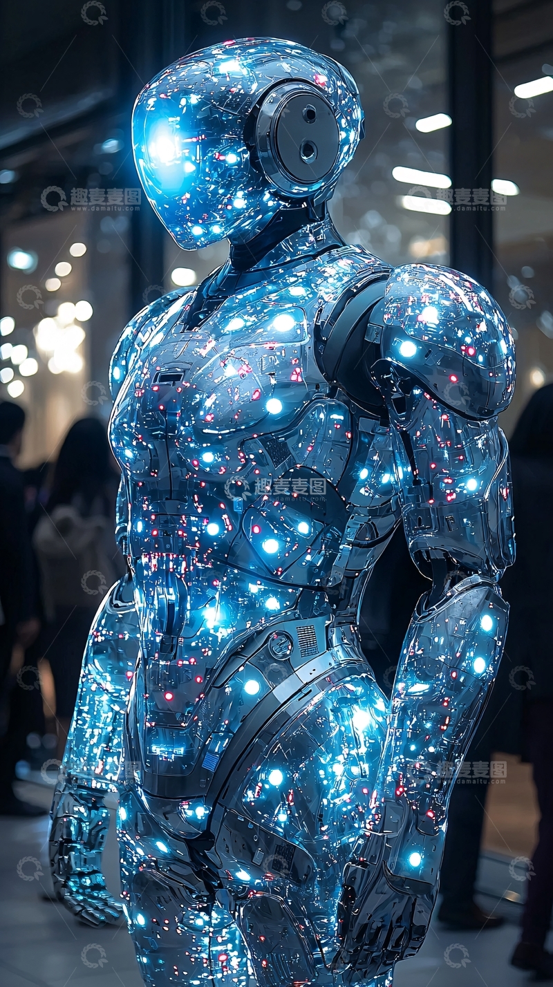 高清大图下载【趣麦麦图】透明机器人