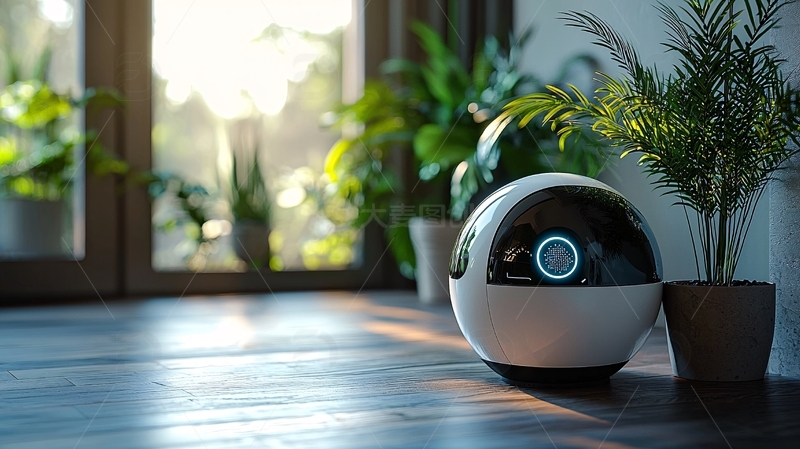 高清大图下载【趣麦麦图】智能家居机器人