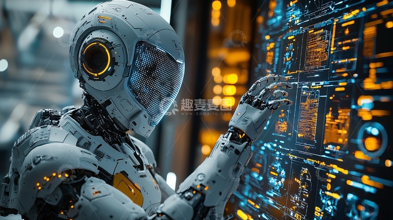 高清大图下载【趣麦麦图】未来科技感机器人