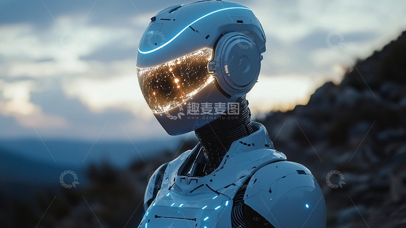 高清大图下载【趣麦麦图】未来科技感机器人