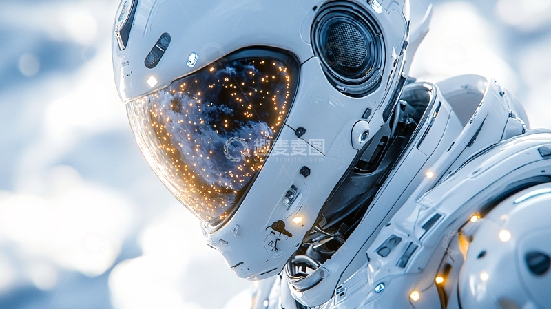 高清大图下载【趣麦麦图】未来机器人宇航员