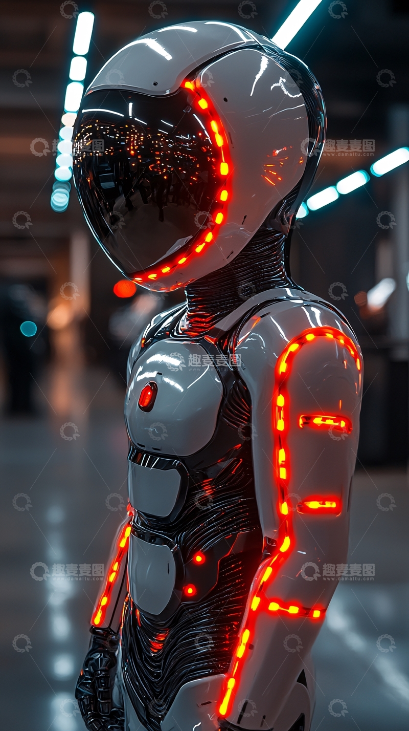 高清大图下载【趣麦麦图】未来科技感机器人