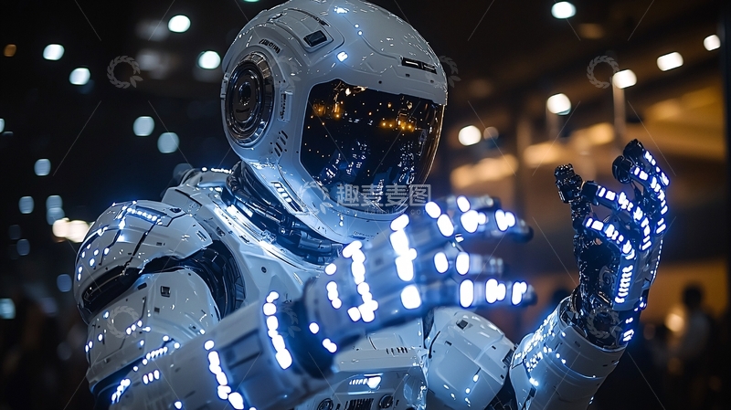 高清大图下载【趣麦麦图】未来科技感机器人