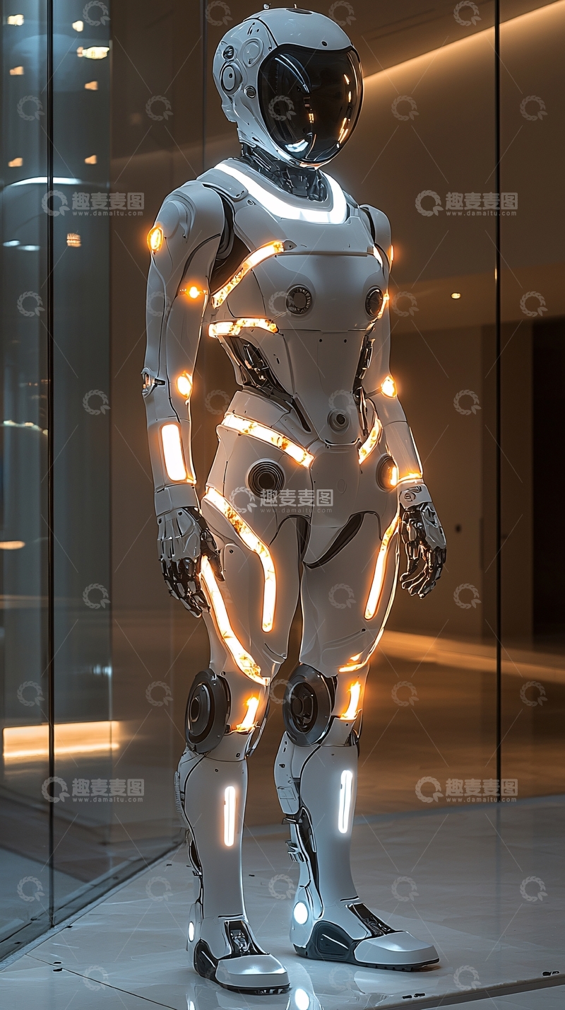 高清大图下载【趣麦麦图】未来科技女性机器人