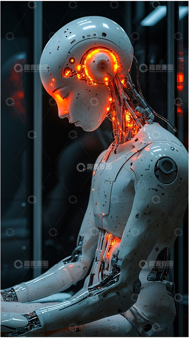 高清大图下载【趣麦麦图】未来科技感机器人