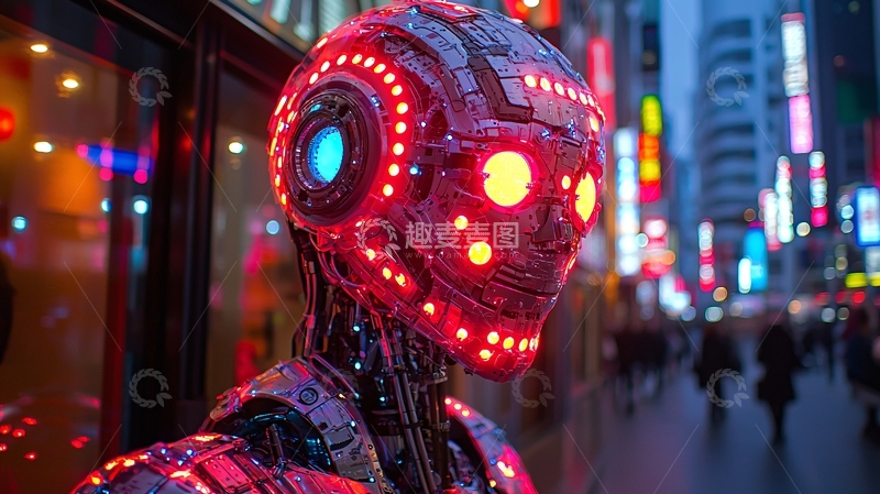 高清大图下载【趣麦麦图】未来科技感机器人