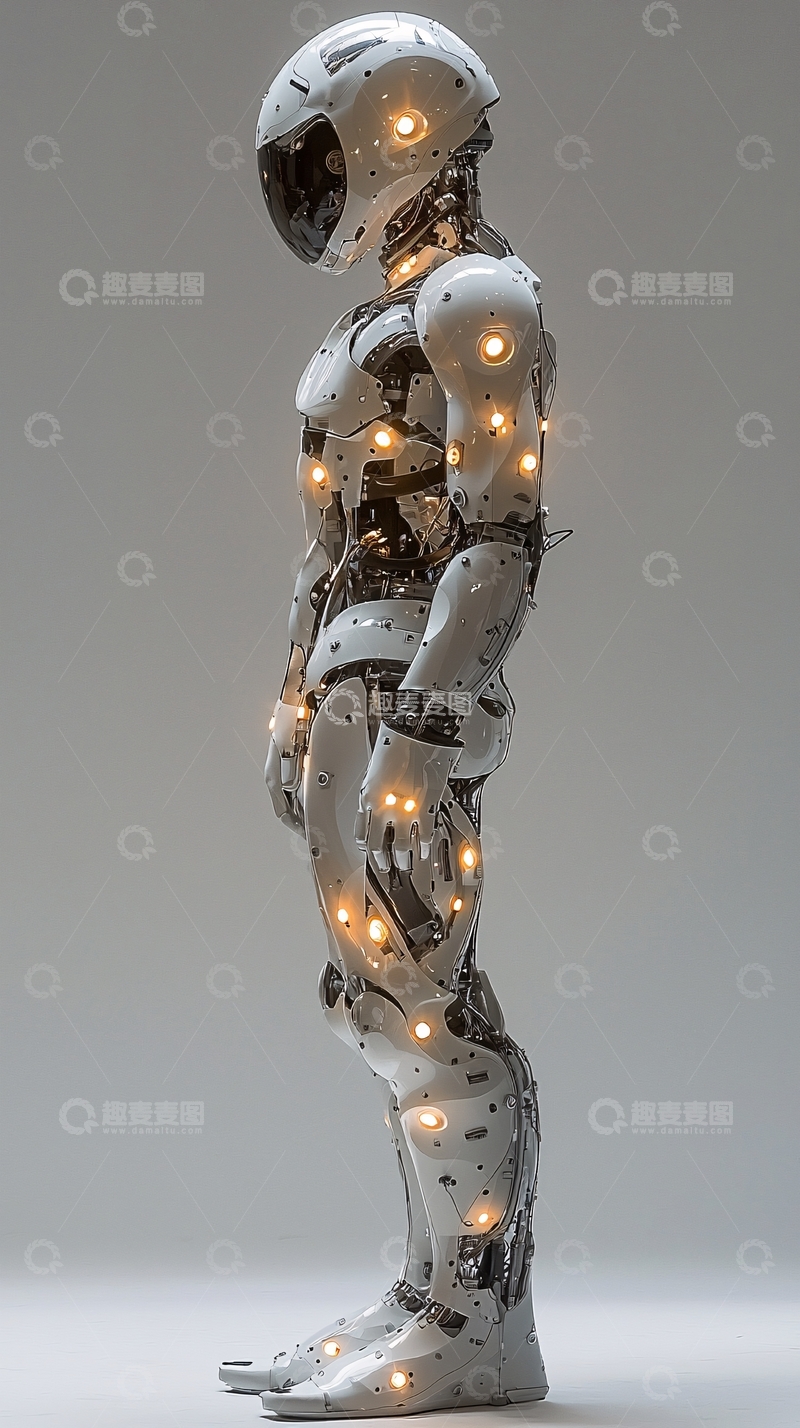 高清大图下载【趣麦麦图】未来战士侧身照