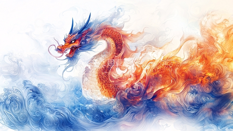 高清大图下载【趣麦麦图】水墨龙图11