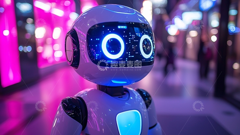 高清大图下载【趣麦麦图】未来科技感机器人