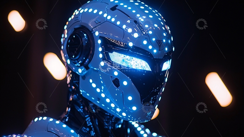 高清大图下载【趣麦麦图】未来科技感机器人头盔