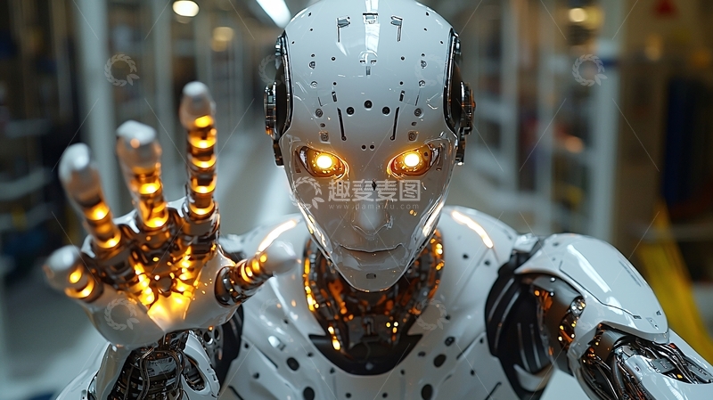 高清大图下载【趣麦麦图】未来感机器人