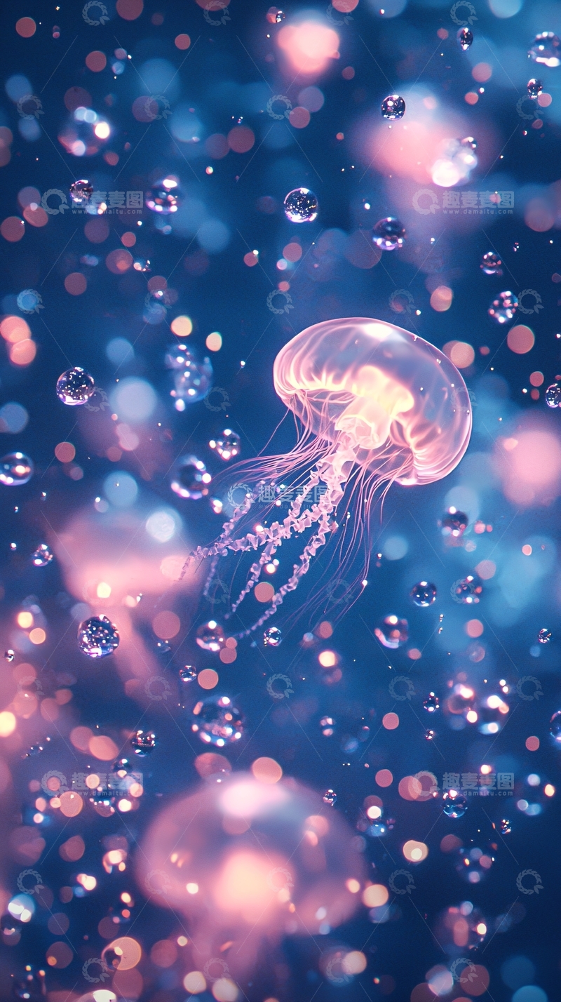 高清大图下载【趣麦麦图】梦幻水母