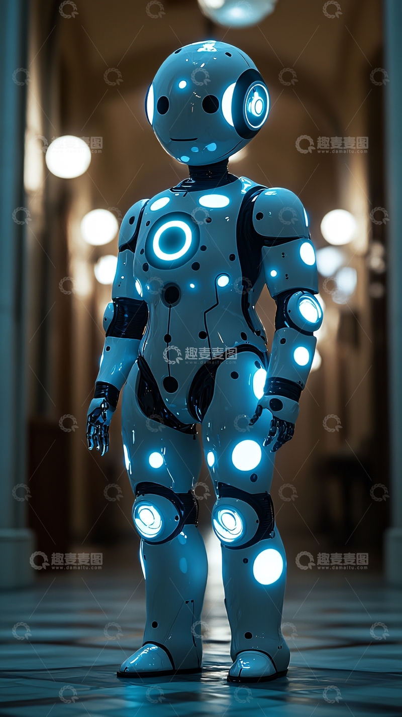 高清大图下载【趣麦麦图】未来感机器人