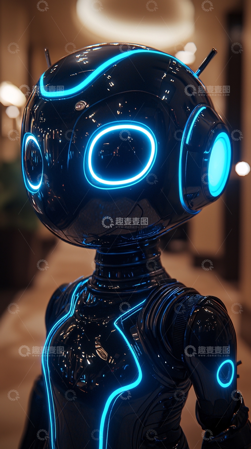 高清大图下载【趣麦麦图】未来感机器人