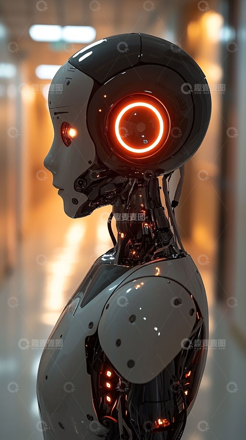 高清大图下载【趣麦麦图】未来感机器人侧脸