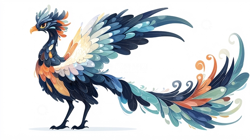 高清大图下载【趣麦麦图】彩色凤凰