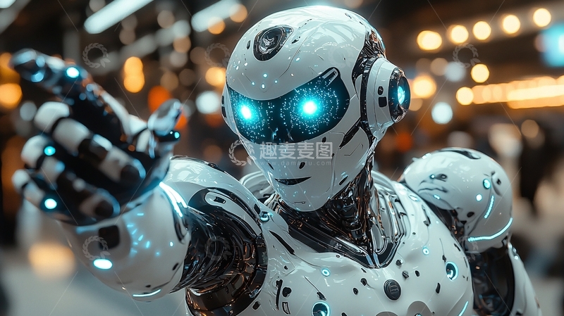 高清大图下载【趣麦麦图】未来科技感机器人