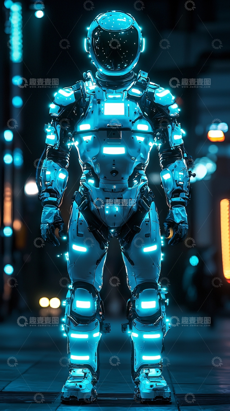 高清大图下载【趣麦麦图】未来科技感机器人