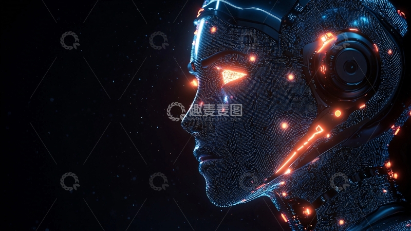 高清大图下载【趣麦麦图】未来感机器人侧脸