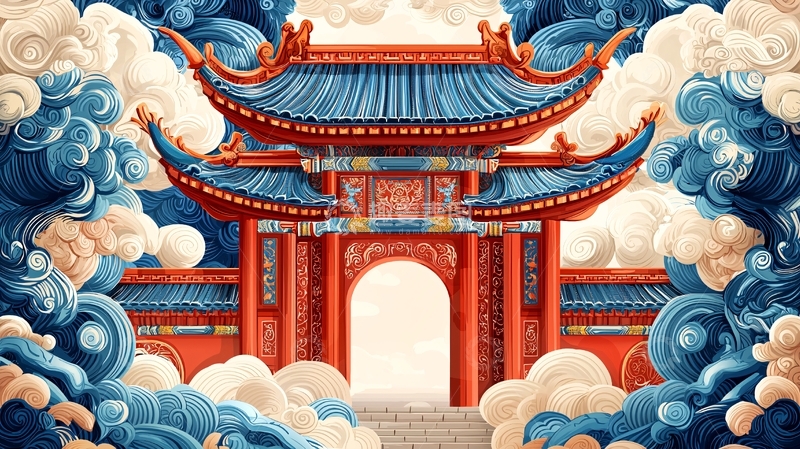 高清大图下载【趣麦麦图】中国风建筑