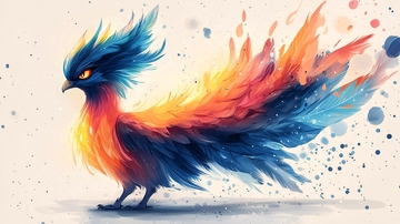 色彩鲜艳的火焰鸟