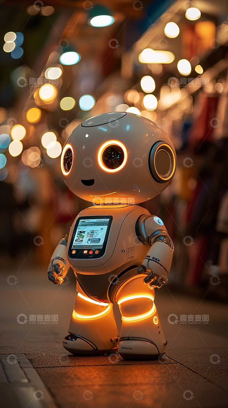 高清大图下载【趣麦麦图】可爱机器人