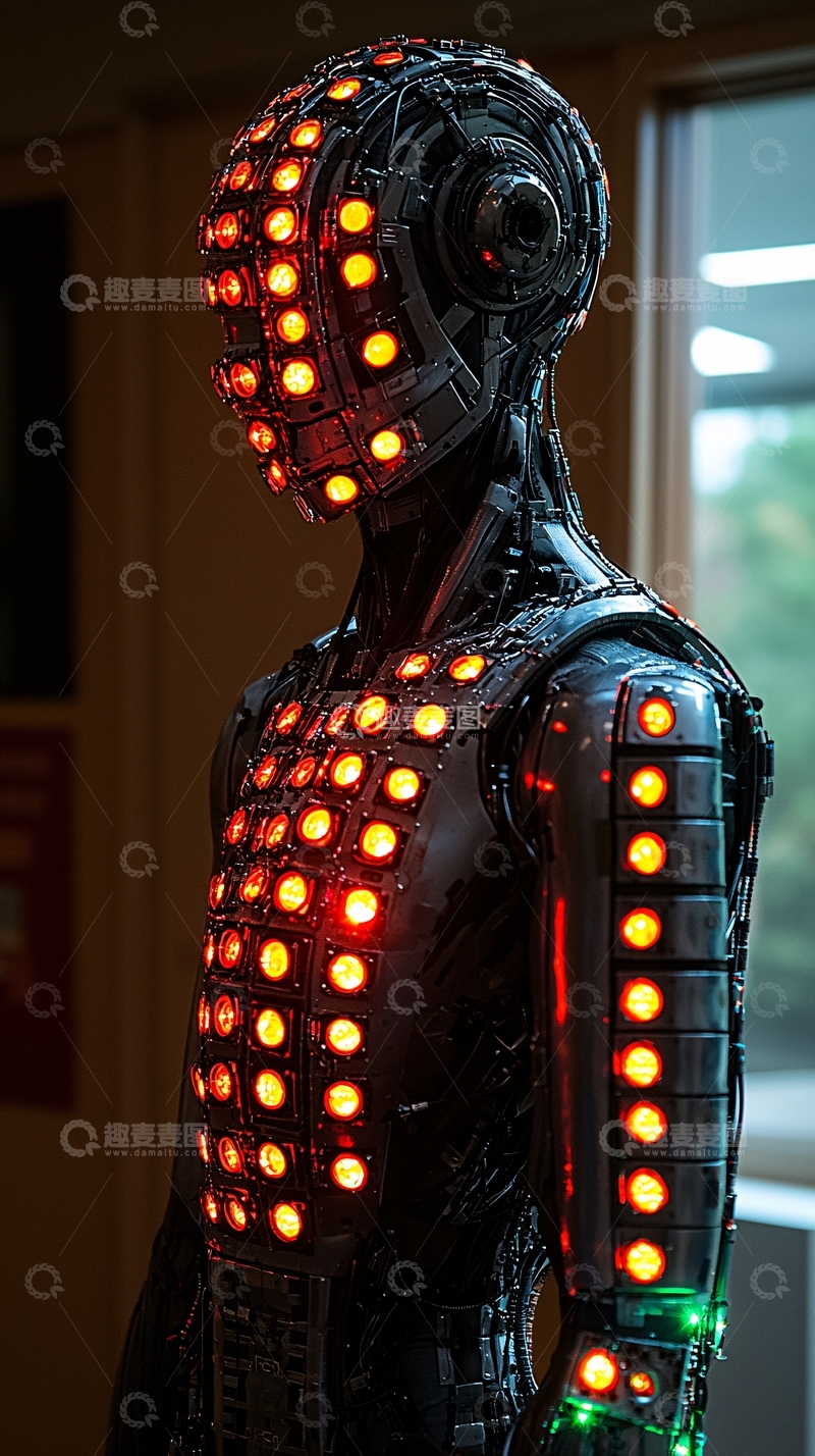 高清大图下载【趣麦麦图】未来感机器人