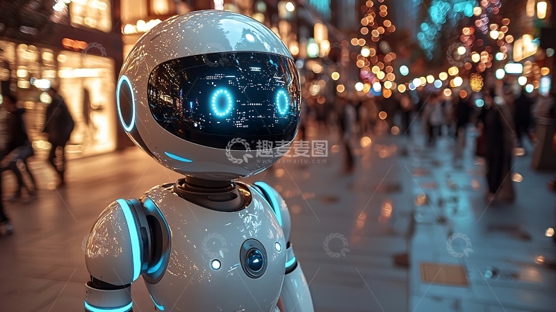 高清大图下载【趣麦麦图】未来都市机器人