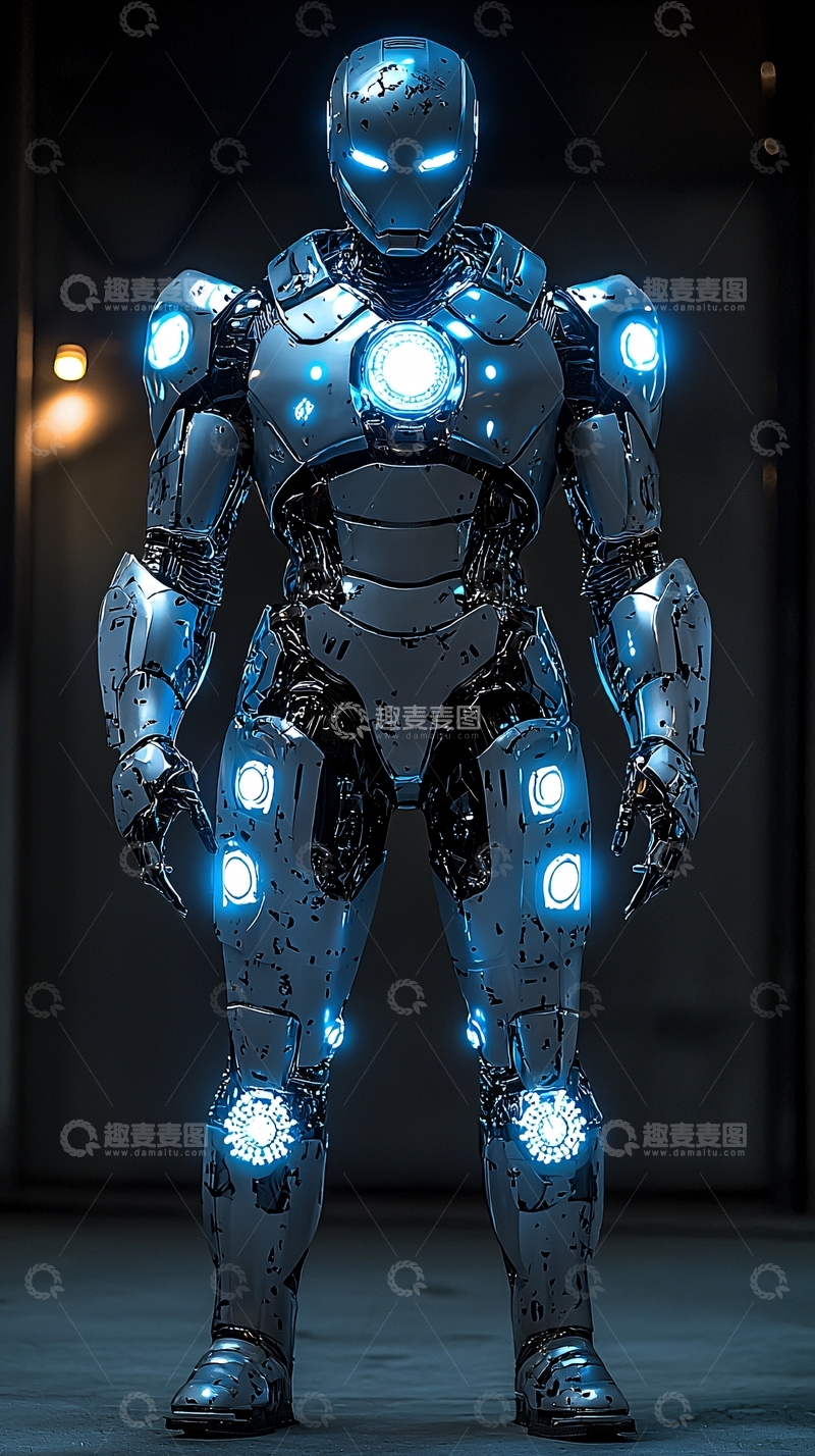 高清大图下载【趣麦麦图】炫酷科幻钢铁侠盔甲