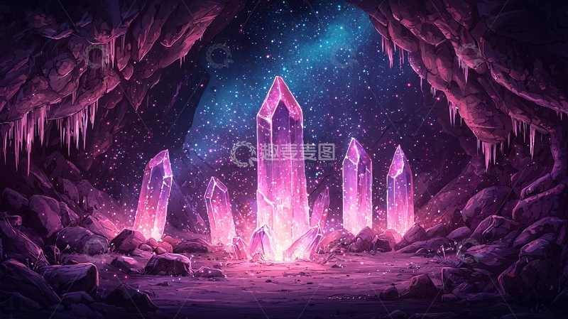 高清大图下载【趣麦麦图】紫水晶洞穴