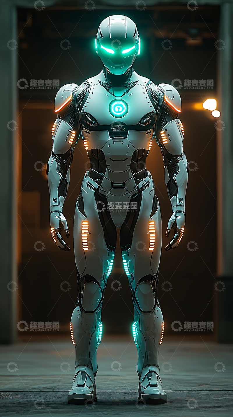 高清大图下载【趣麦麦图】未来科技感机器人