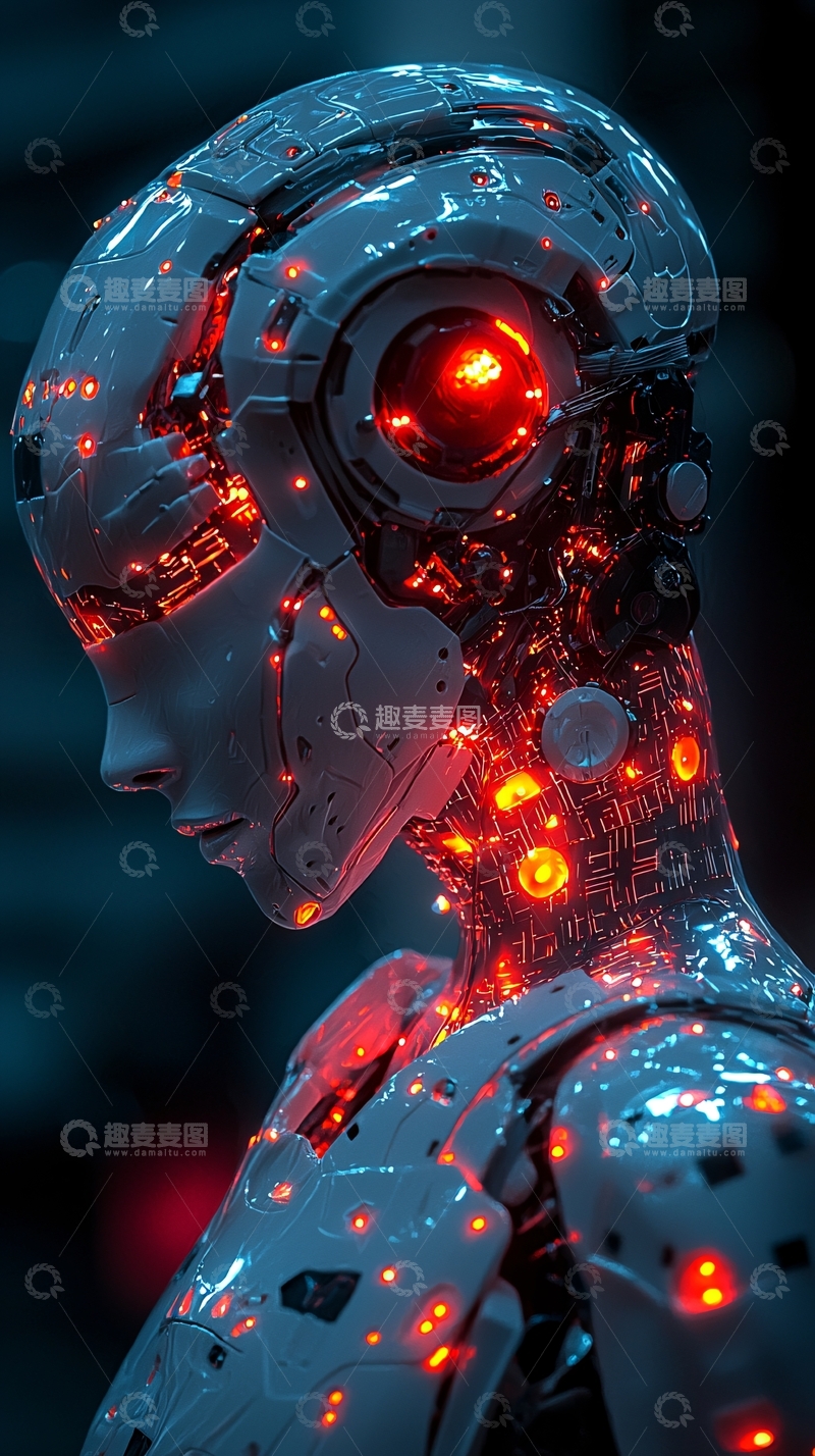 高清大图下载【趣麦麦图】未来科技感机器人