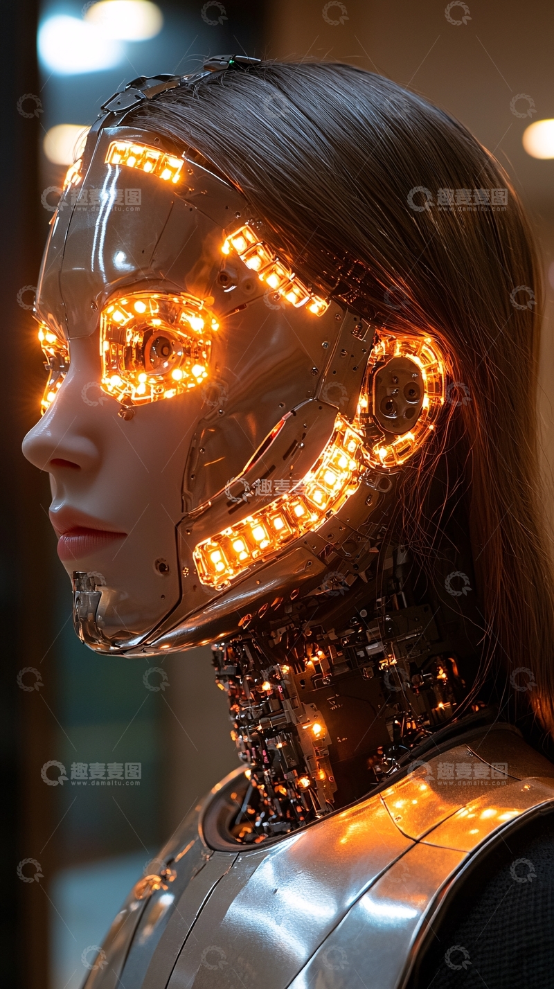 高清大图下载【趣麦麦图】仿生人女性机器人