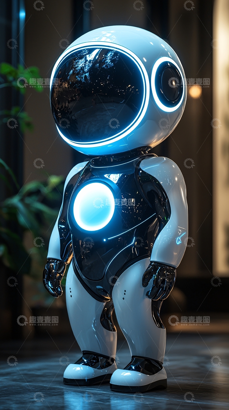 高清大图下载【趣麦麦图】可爱机器人
