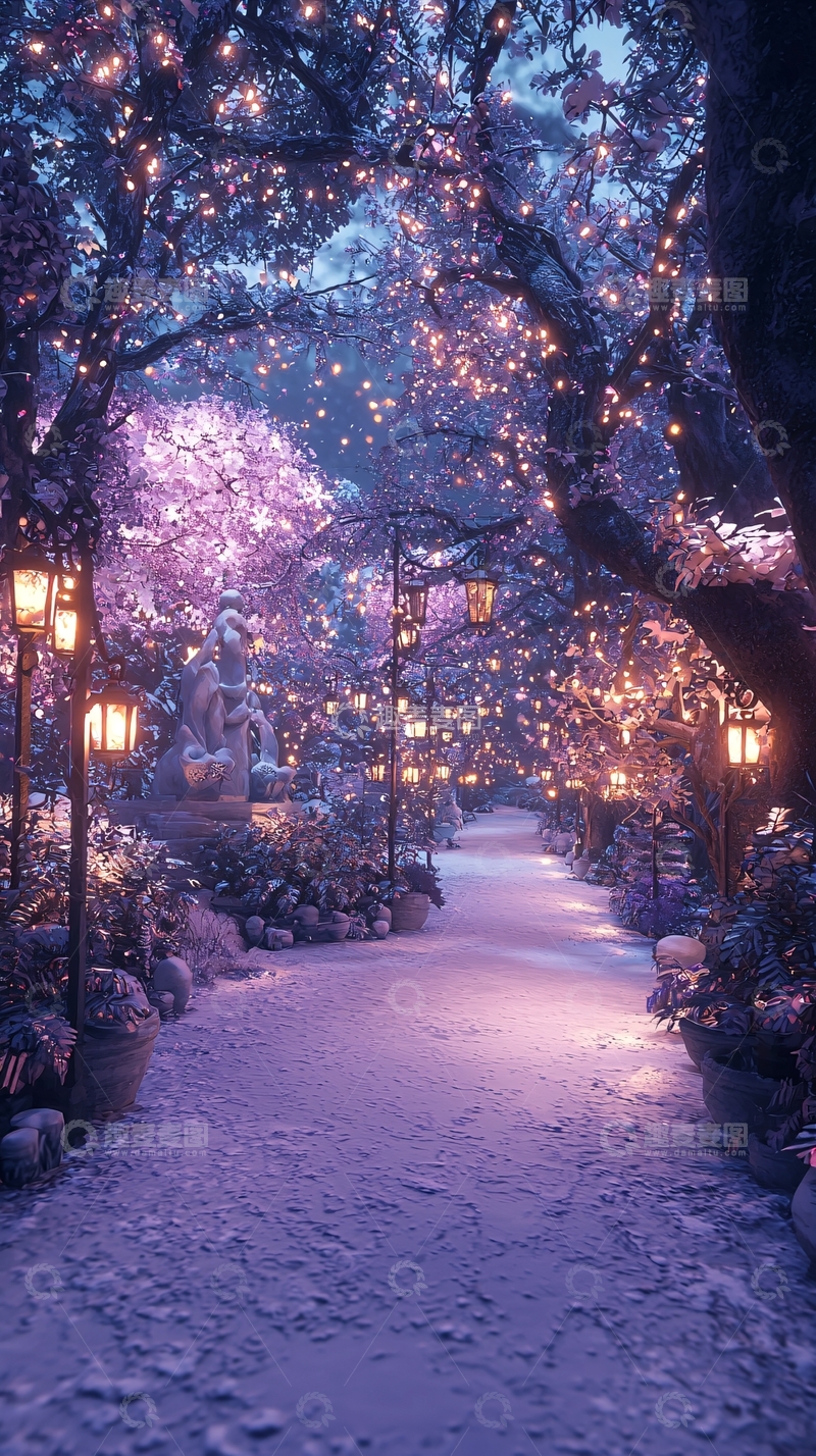 高清大图下载【趣麦麦图】童话般的冬日小路