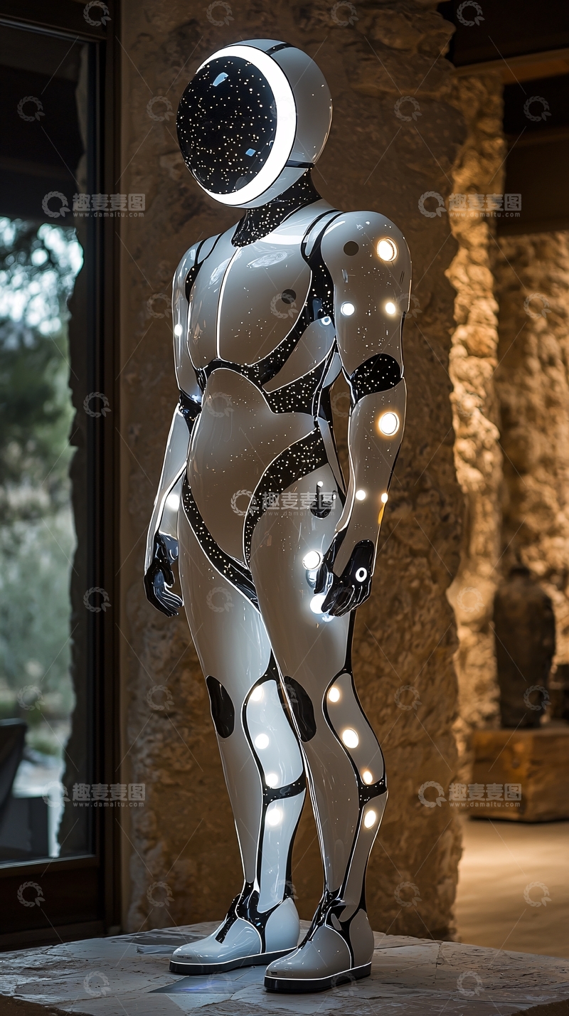 高清大图下载【趣麦麦图】未来感机器人