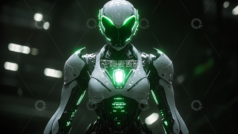 高清大图下载【趣麦麦图】科幻女性机器人