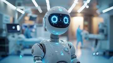 手术室里的医疗机器人