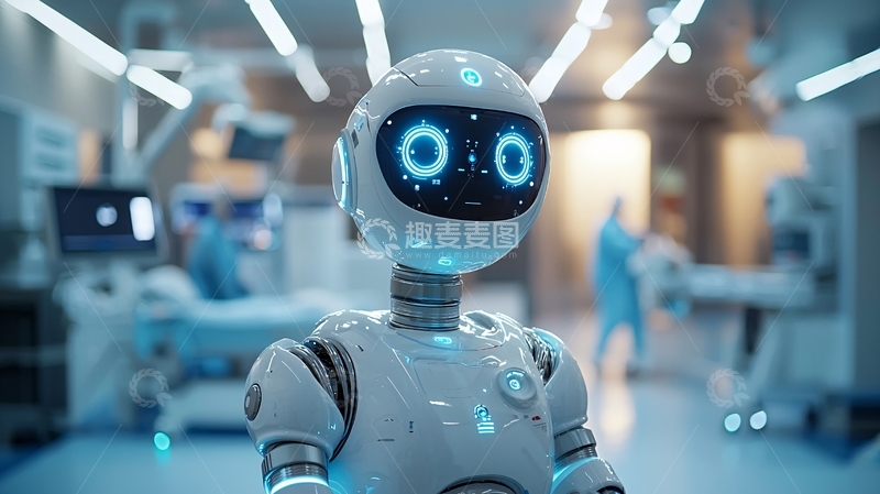 高清大图下载【趣麦麦图】手术室里的医疗机器人