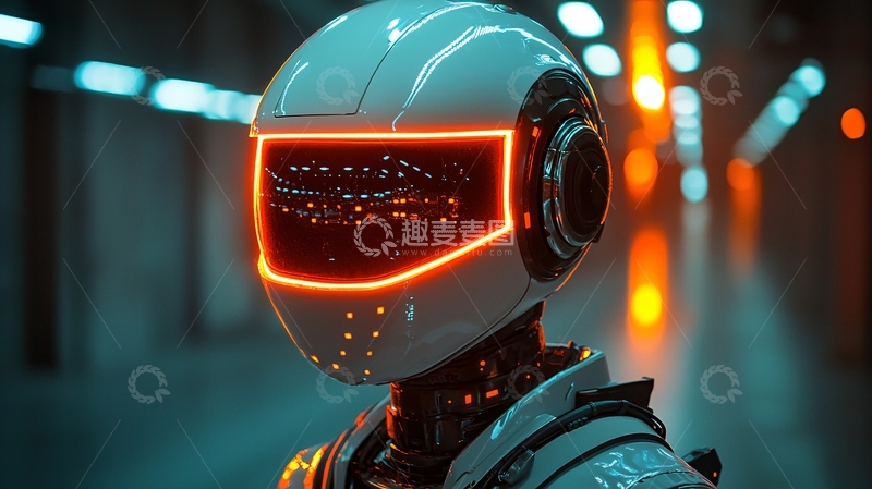 高清大图下载【趣麦麦图】未来科技感机器人